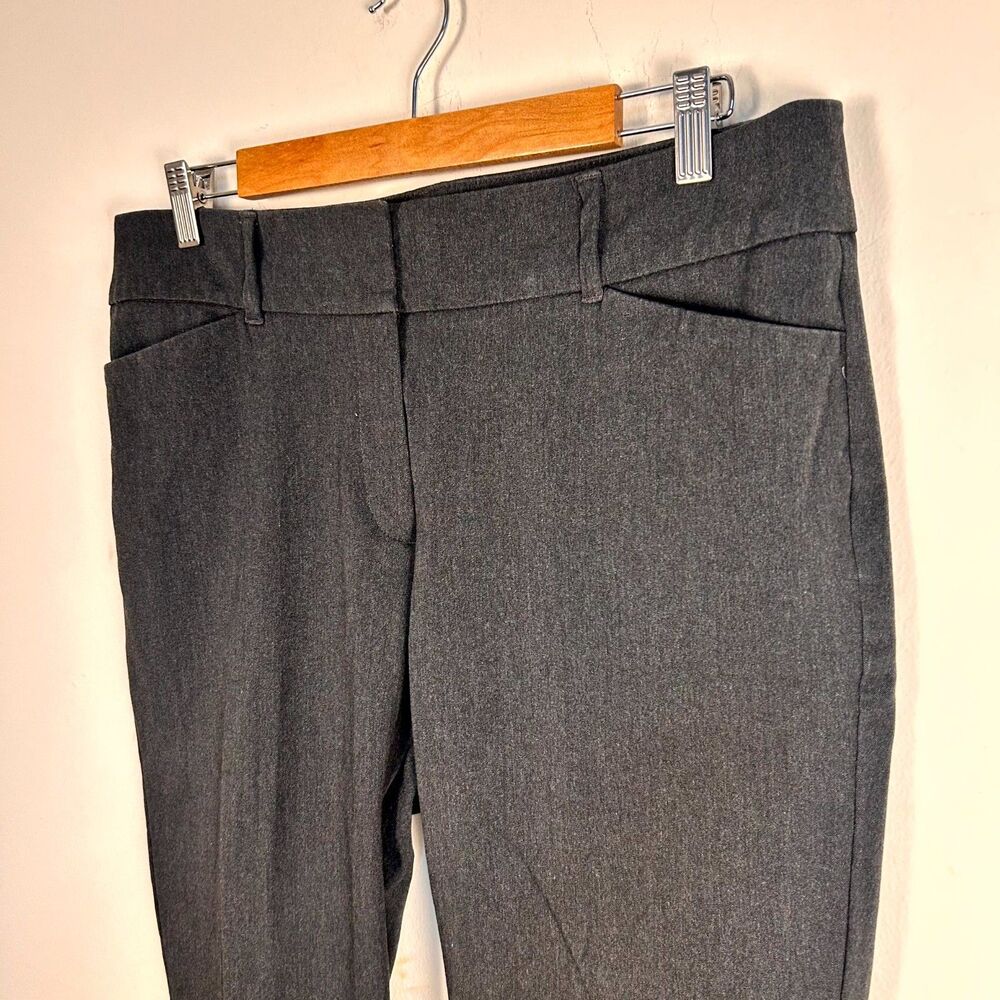 LOFT Outlet Curvy Skinny Ankle Pants Womens 12 Black Stretch Flat Front Casual - Picture 4 of 10